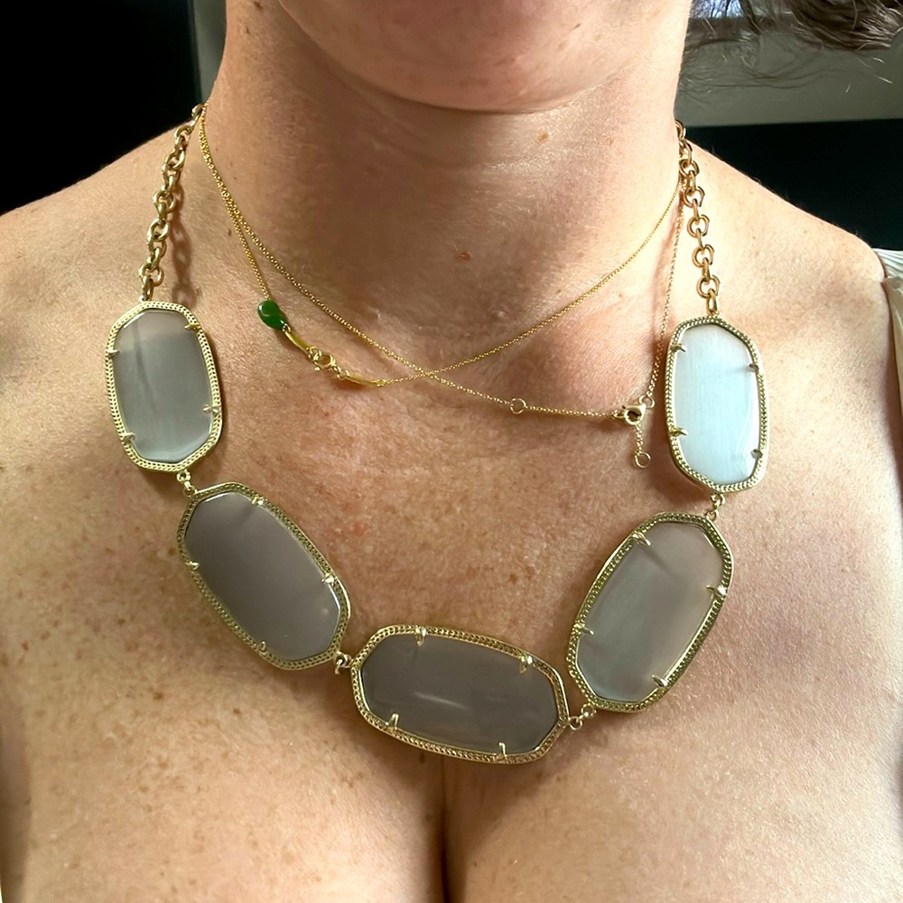 Kendra Scott Gold Chain 5 Stone Necklace